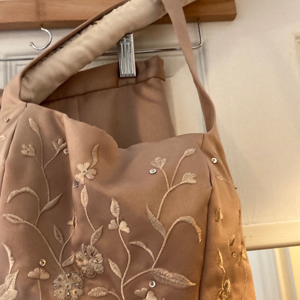 Two piece Alfredo Angelo Gold Satin Formal Dress!!  Size 3/4, worn once!!